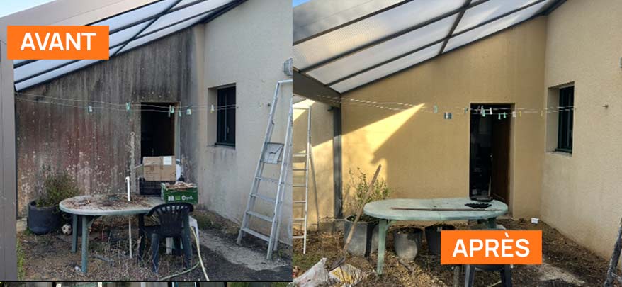 Nettoyage et peinture façade - DEBARRE COUVERTURE 56 :  artisan peintre dans le Morbihan (56) .... Nettoyage, démoussage, traitement anti-mousse, ravalement peinture façade imperméabilisation hydrofuge façade . intervention dans le Morbihan (56)